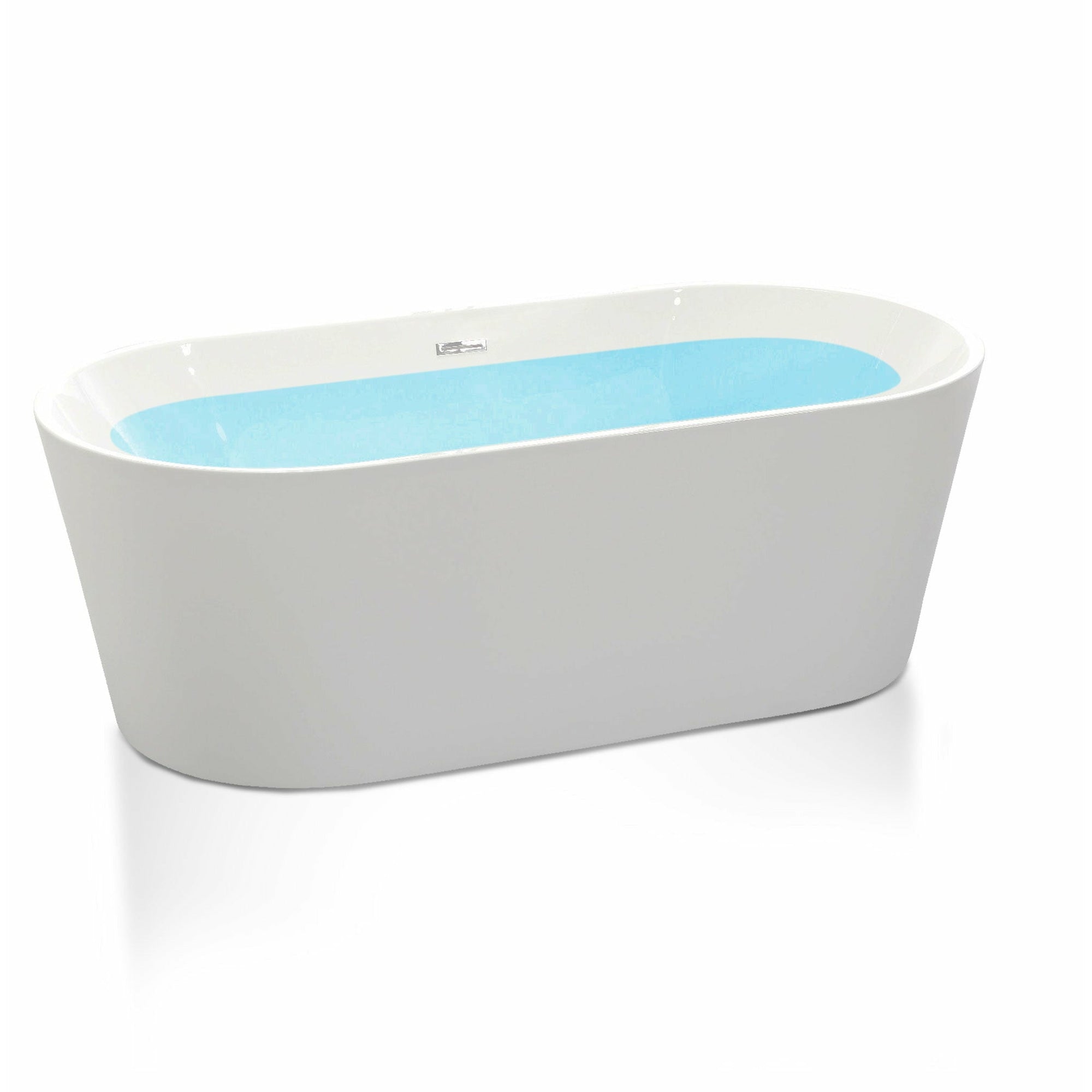 Anzzi Chand Series 5.58 ft. Freestanding Bathtub in Marine Grade Acrylic High Gloss White Finish FT-AZ098 - Vital Hydrotherapy