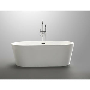 Anzzi Chand Series 5.58 ft. Freestanding Bathtub in Marine Grade Acrylic High Gloss White Finish FT-AZ098 - Vital Hydrotherapy