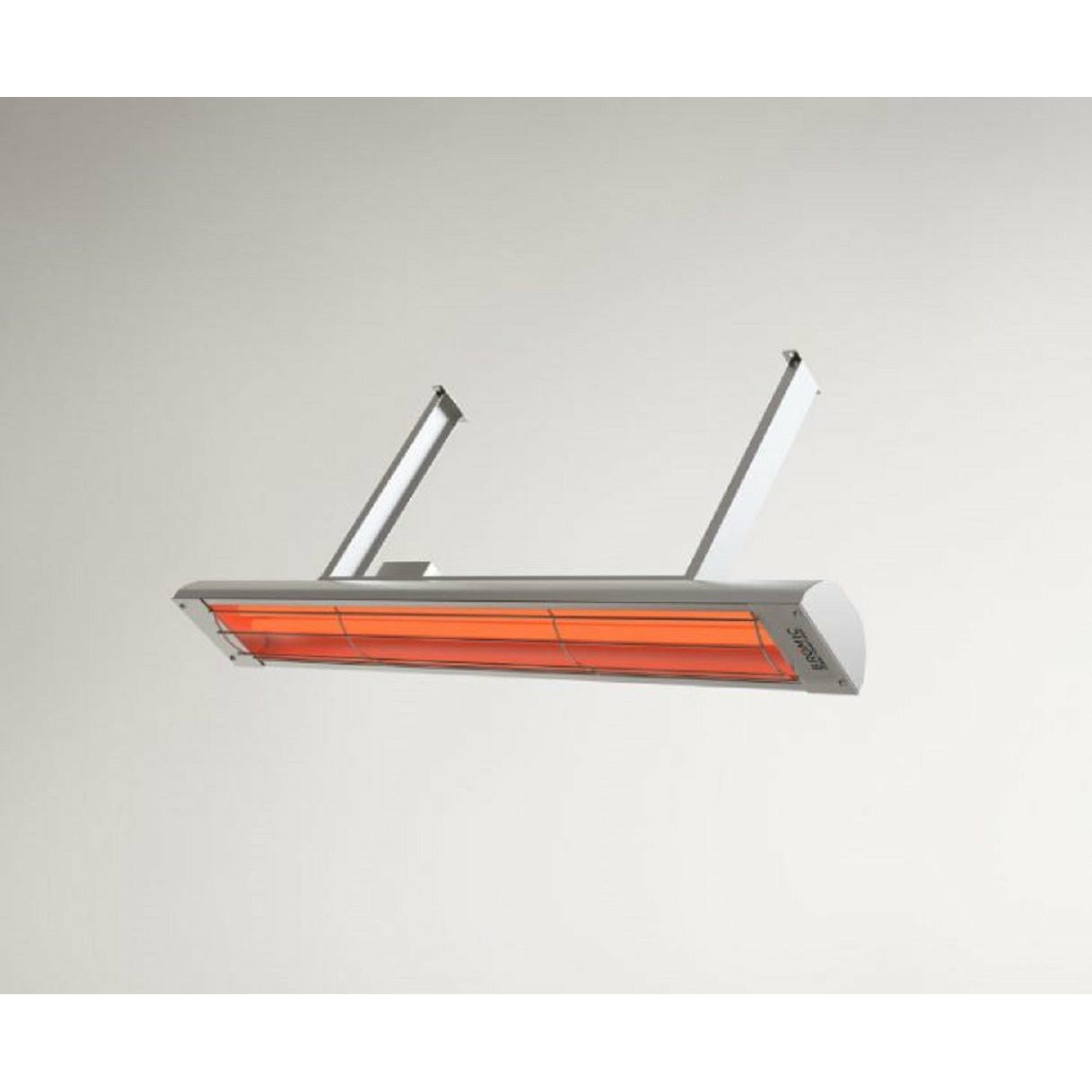 4000W Cobalt Electric Heater in Silver Stainless Steel in white background