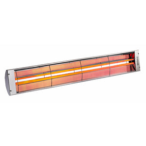 4000W Cobalt Electric Heater in Silver Stainless Steel in white background