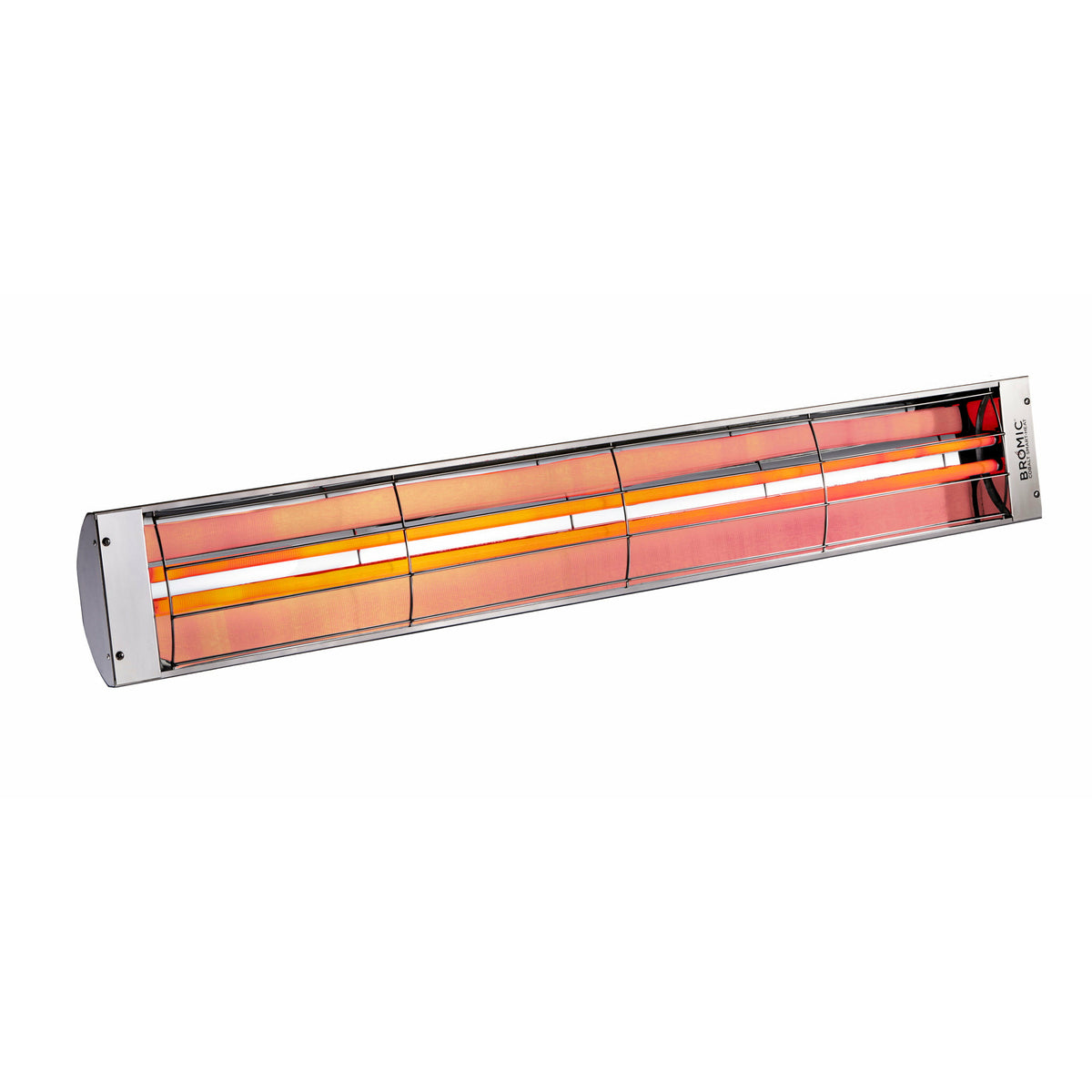4000W Cobalt Electric Heater in Silver Stainless Steel in white background