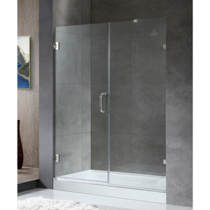 Anzzi Consort Series 60 in. by 72 in. Frameless Hinged Alcove Shower Door with Stainless Steel Door Handle (Polished Chrome) SD-AZ07-01 - Lifestyle - Vital Hydrotherapy