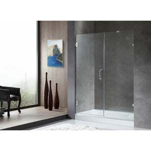 Anzzi Consort Series 60 in. by 72 in. Frameless Hinged Alcove Shower Door with Stainless Steel Door Handle (Polished Chrome) SD-AZ07-01 - Lifestyle - Vital Hydrotherapy
