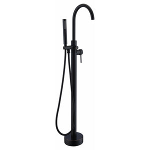 Anzzi Coral Series 2-Handle Freestanding Claw Foot Tub Faucet with Hand Shower (Matte Black) Solid Brass Valves - Floor Mounted - FS-AZ0047 - Vital Hydrotherapy