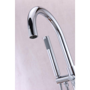 Anzzi Coral Series 2-Handle Freestanding Claw Foot Tub Faucet with Hand Shower (Polished Chrome) Solid Brass Valves - Floor Mounted - FS-AZ0047 - Vital Hydrotherapy