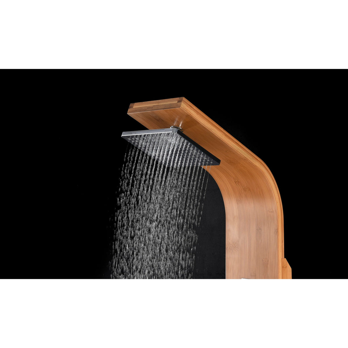 Anzzi Crane 60 in. Full Body Shower Panel with Heavy Rain Shower and Spray Wand in Natural Bamboo SP-AZ059 - Vital Hydrotherapy