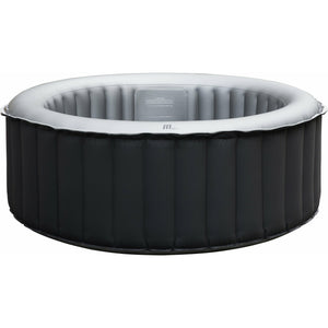 MSpa Delight Series Silver Cloud Inflatable Spa - elegant round design and clean lines close up view in white background