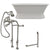 Cambridge Plumbing 66-Inch Double Ended Cast Iron Pedestal Soaking Tub (Porcelain interior and white paint exterior)  and Complete Freestanding Plumbing Package (Brushed nickel) DE66-PED-398463-PKG-NH - Vital Hydrotherapy