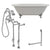 Cambridge Plumbing 66-Inch Double Ended Cast Iron Soaking Clawfoot Tub and Complete Freestanding Plumbing Package DE67-398684-PKG-NH - Vital Hydrotherapy