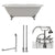 Cambridge Plumbing 66-Inch Double Ended Cast Iron Soaking Clawfoot Tub and Complete Deck Mount Plumbing Package DE67-463D-2-PKG-7DH - Vital Hydrotherapy