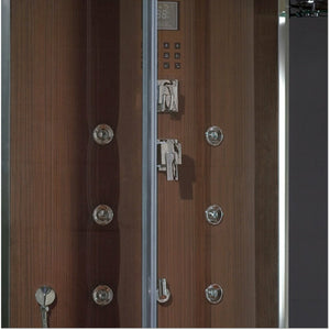 Platinum Free-Standing Steam Shower for Two | 59” x 35.4” x 87.4” DZ956-Brown - Vital Hydrotherapy