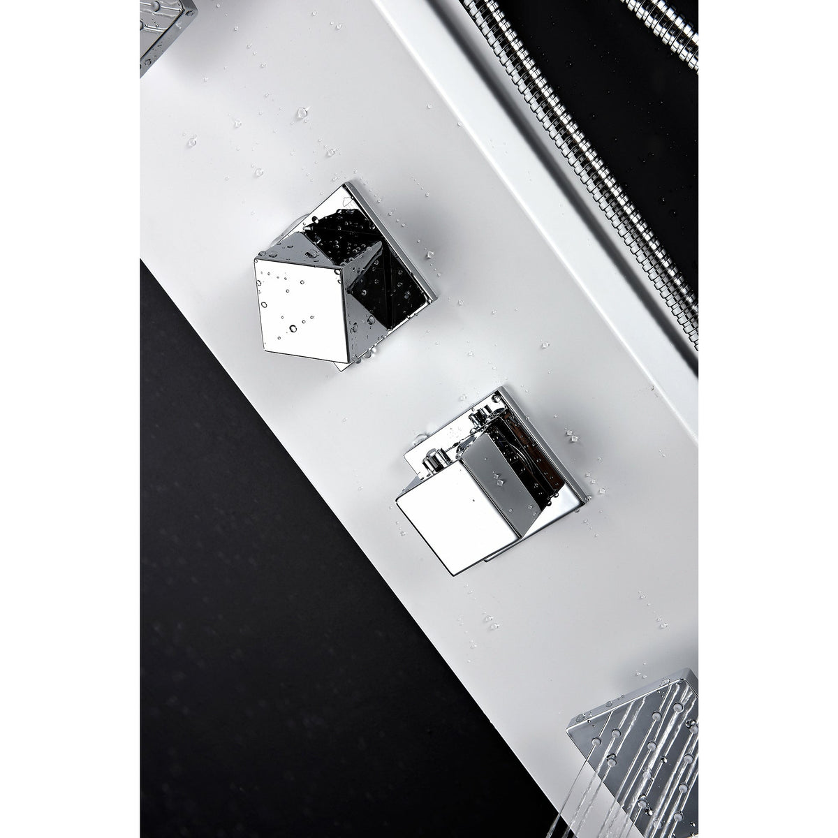 Anzzi Delta Series 56 in. Full Body Shower Panel System with Heavy Rain Shower and Spray Wand in White SP-AZ054 - Vital Hydrotherapy