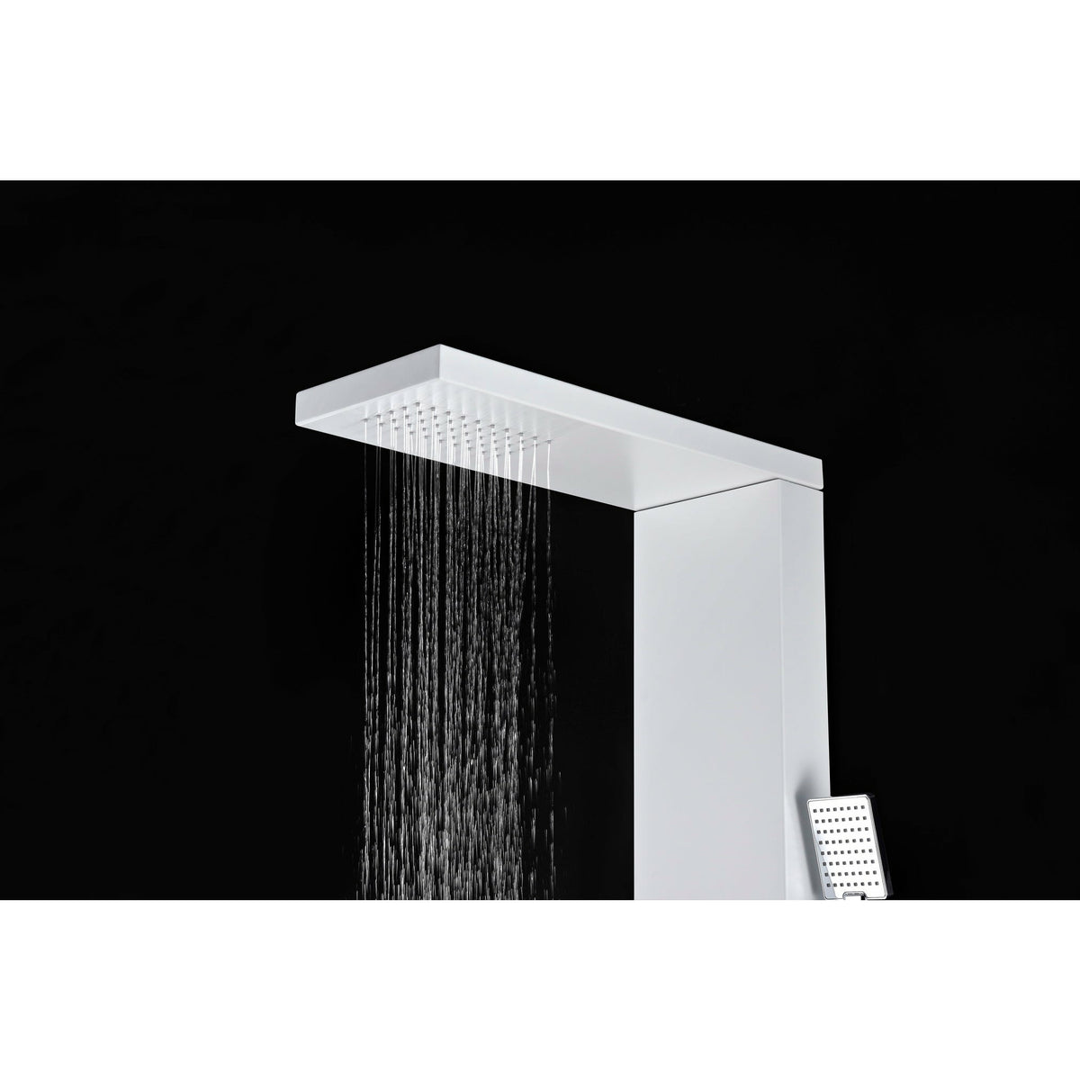 Anzzi Delta Series 56 in. Full Body Shower Panel System with Heavy Rain Shower and Spray Wand in White SP-AZ054 - Vital Hydrotherapy