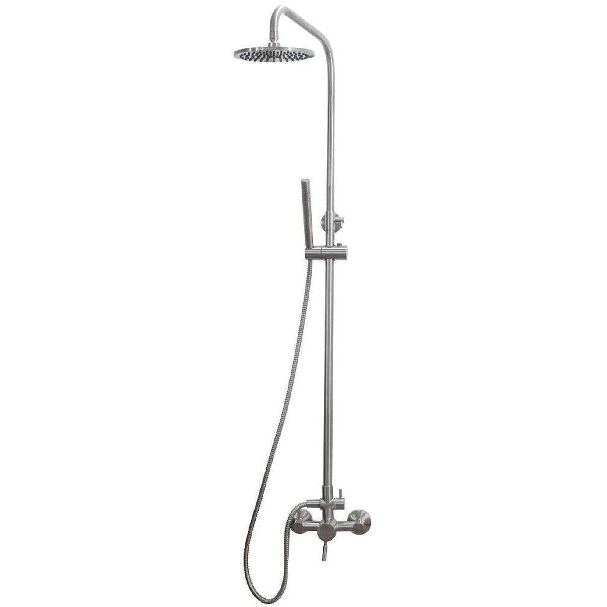 Dundalk Premium Shower Hardware SH06 -Shower Head - Shower pole with wand holder - Handle Assembly - Shower Supports - Vital Hydrotherapy
