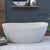 Cambridge Plumbing 62-Inch Double Slipper Engineered Stone Freestanding Soaking Tub ES-FSDES62-CP - Vital Hydrotherapy