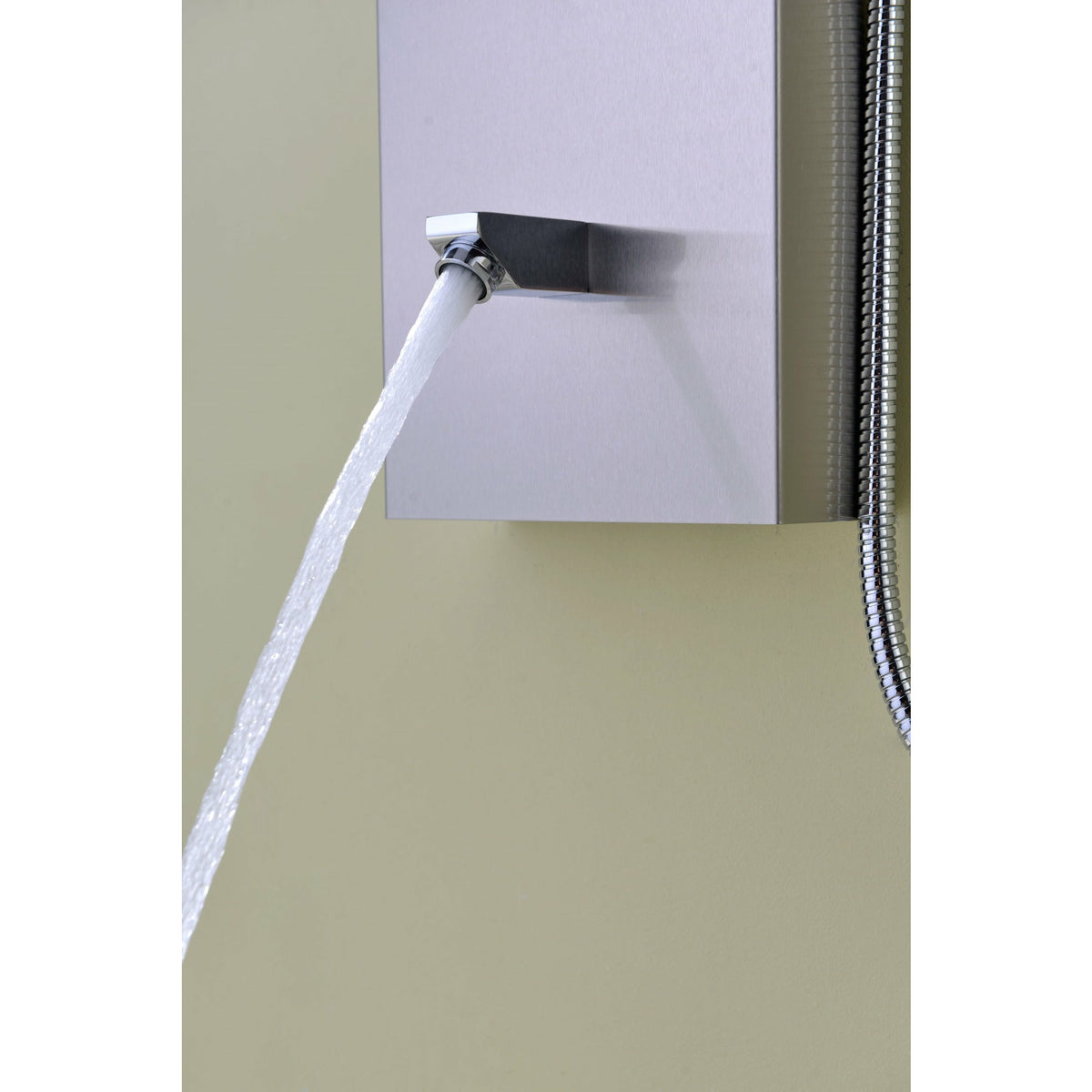 Anzzi Echo 63.5 in. 4-Jetted Full Body Shower Panel with Heavy Rain Showerhead and Spray Wand in Brushed Steel SP-AZ022 - Vital Hydrotherapy