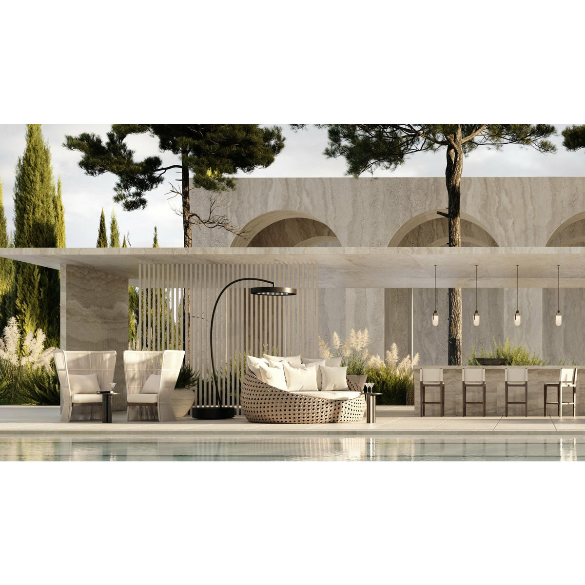 3300W Eclipse Smart-Heat Electric Portable Heater with Dimmer Control steel material near swimming pool