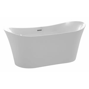 Anzzi Eft 67 in. Acrylic Flatbottom Non-Whirlpool Bathtub in Glossy White Finish FTAZ096 - Vital Hydrotherapy