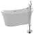 Anzzi Eft 67 in. Acrylic Flatbottom Non-Whirlpool Bathtub in Glossy White with Havasu Faucet with Hand Shower in Brushed Nickel FTAZ096 - Vital Hydrotherapy
