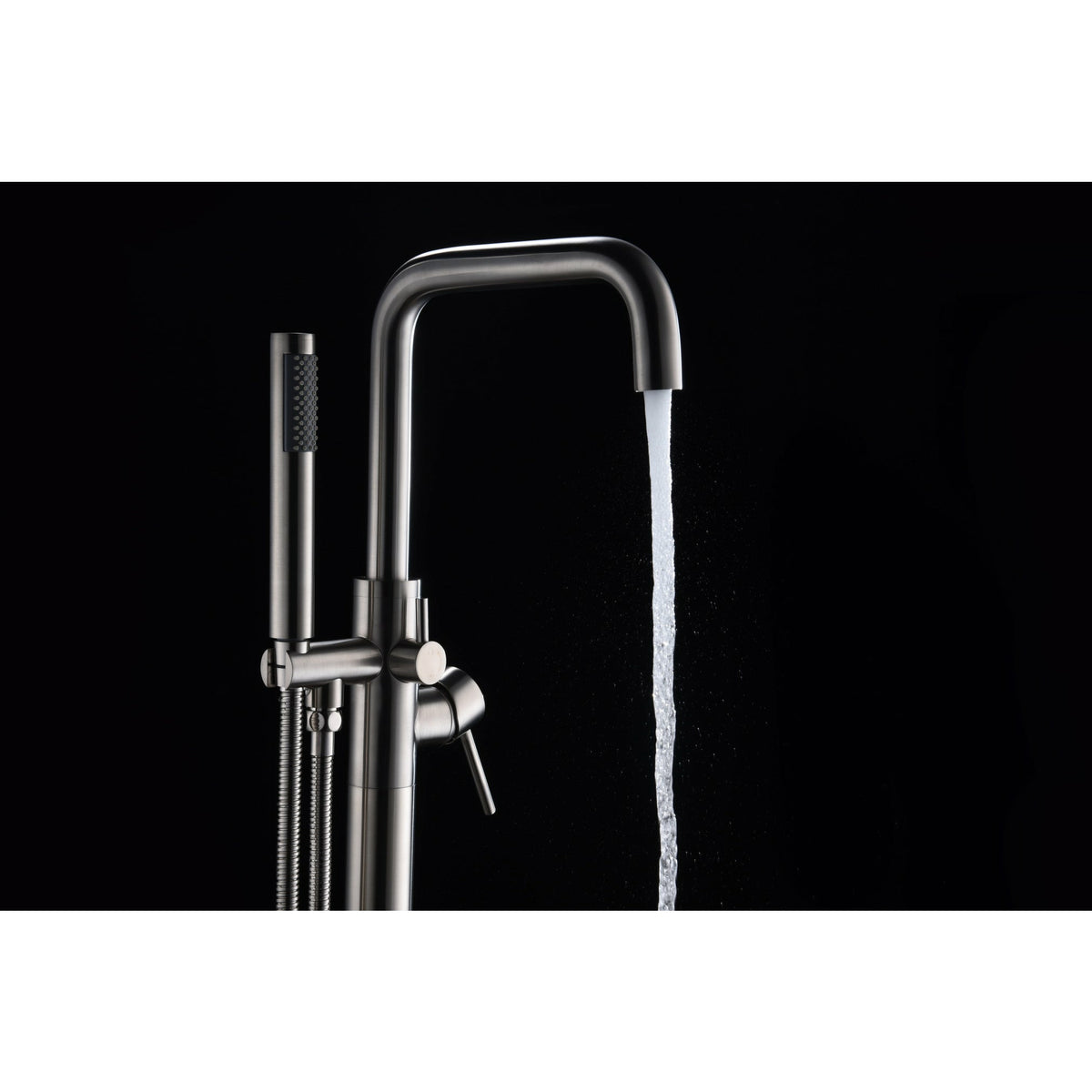 Anzzi Moray Series 2-Handle Freestanding Tub Faucet (Brushed Nickel) - Floor Mounted - Solid Brass Valve - FS-AZ0048 - Vital Hydrotherapy