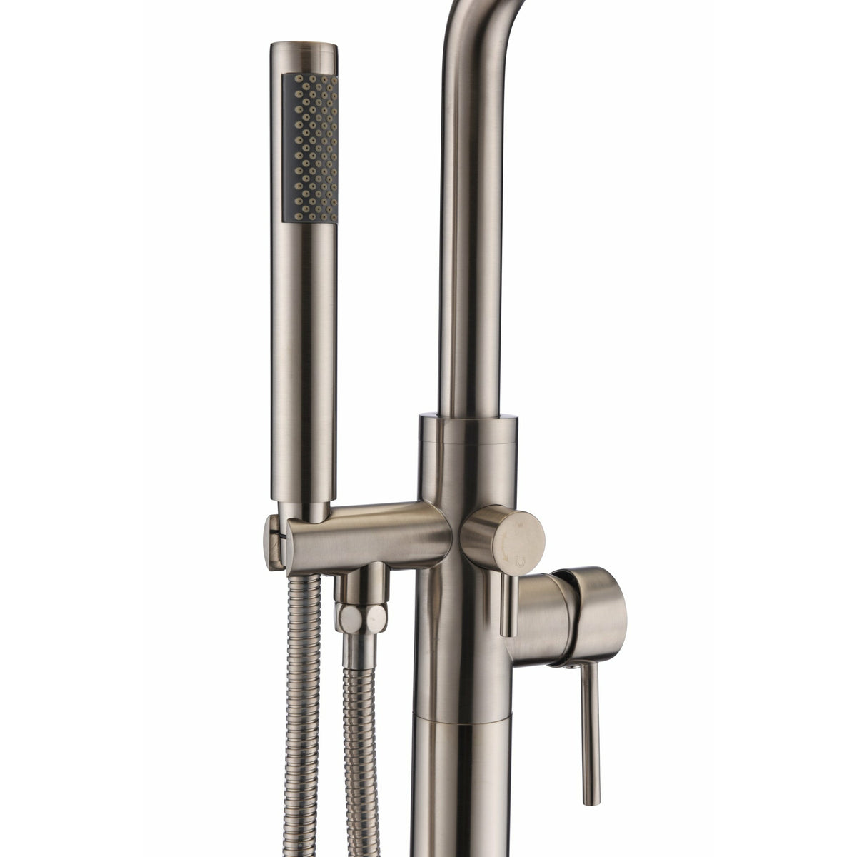 Anzzi Moray Series 2-Handle Freestanding Tub Faucet (Brushed Nickel) - Floor Mounted - Solid Brass Valve - FS-AZ0048 - Vital Hydrotherapy