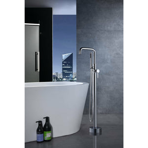 Anzzi Moray Series 2-Handle Freestanding Tub Faucet (Polished Chrome) - Floor Mounted - Solid Brass Valve - FS-AZ0048 - Lifestyle - Vital Hydrotherapy