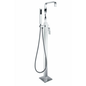 Anzzi Yosemite 2-Handle Claw Foot Tub Faucet with Hand Shower (Polished Chrome) - Floor Mounted - Solid Brass Valve - FS-AZ0050 - Vital Hydrotherapy
