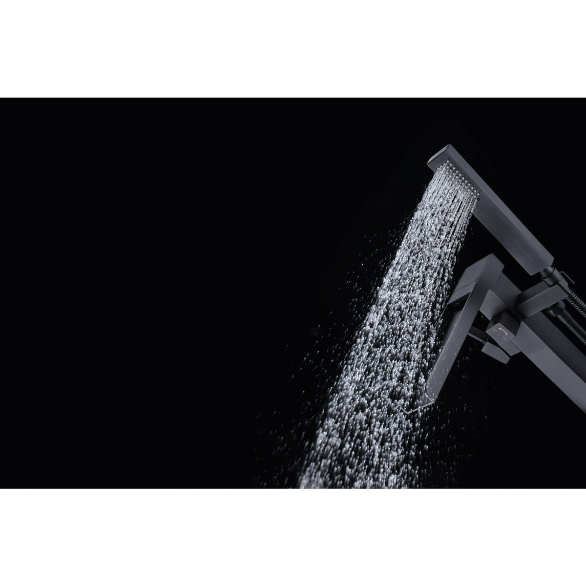 Anzzi Union 2-Handle Claw Foot Tub Faucet with Hand Shower (Matte Black) - Floor Mounted - Solid Brass Valve - FS-AZ0059 - Vital Hydrotherapy