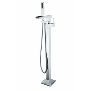 Anzzi Union 2-Handle Claw Foot Tub Faucet with Hand Shower (Polished Chrome) - Floor Mounted - Solid Brass Valve - FS-AZ0059 - Vital Hydrotherapy