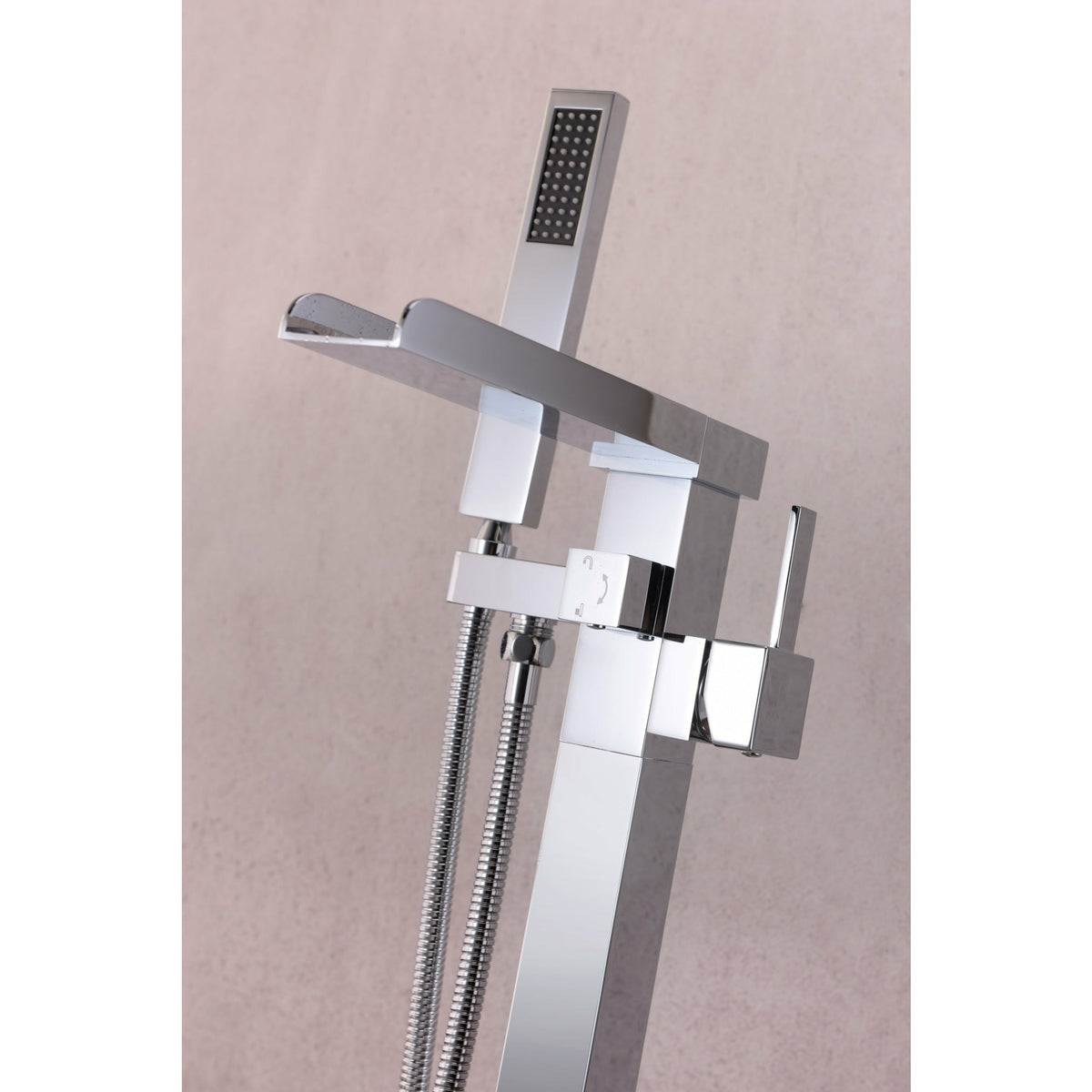 Anzzi Union 2-Handle Claw Foot Tub Faucet with Hand Shower (Polished Chrome) - Floor Mounted - Solid Brass Valve - FS-AZ0059  - Vital Hydrotherapy