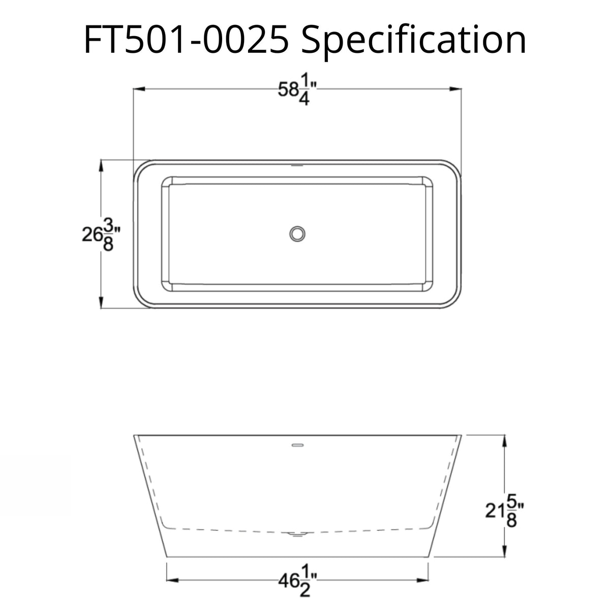 Anzzi Cenere 4.9 ft. Solid Surface Classic Soaking Bathtub in Matte White and Kros Faucet in Chrome FT501-0025 - Vital Hydrotherapy