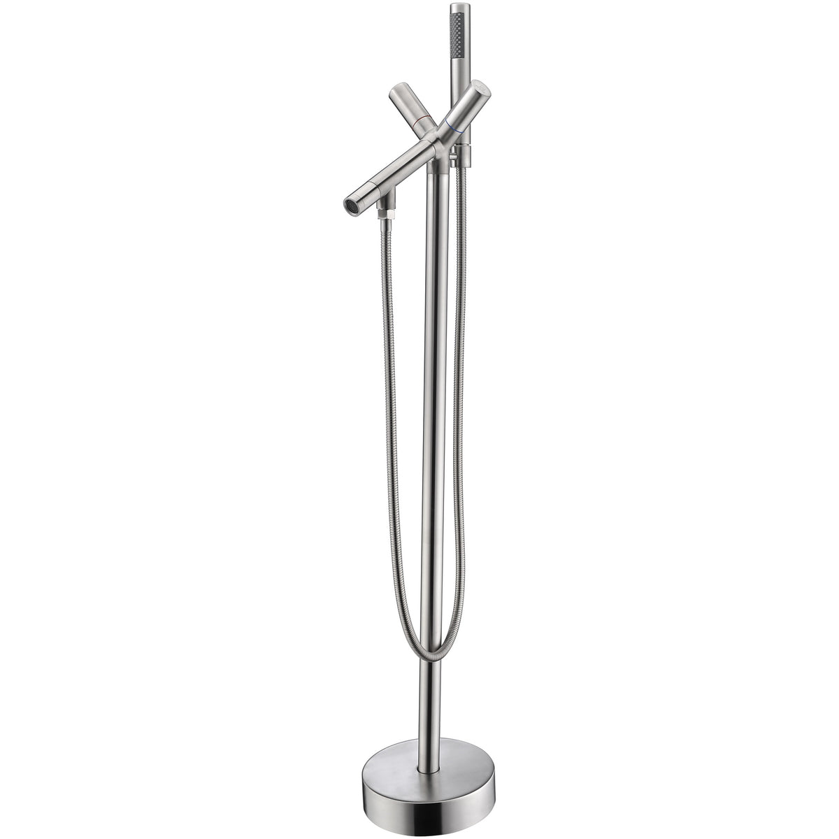 Havasu Faucet with Hand Shower in Brushed Nickel FTAZ096 - Floor Mounted - Vital Hydrotherapy