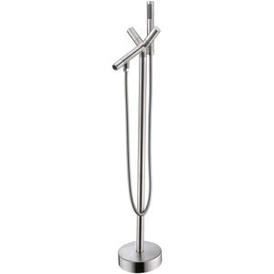 Havasu Faucet with Hand Shower in Brushed Nickel FTAZ096 - Floor Mounted - Vital Hydrotherapy