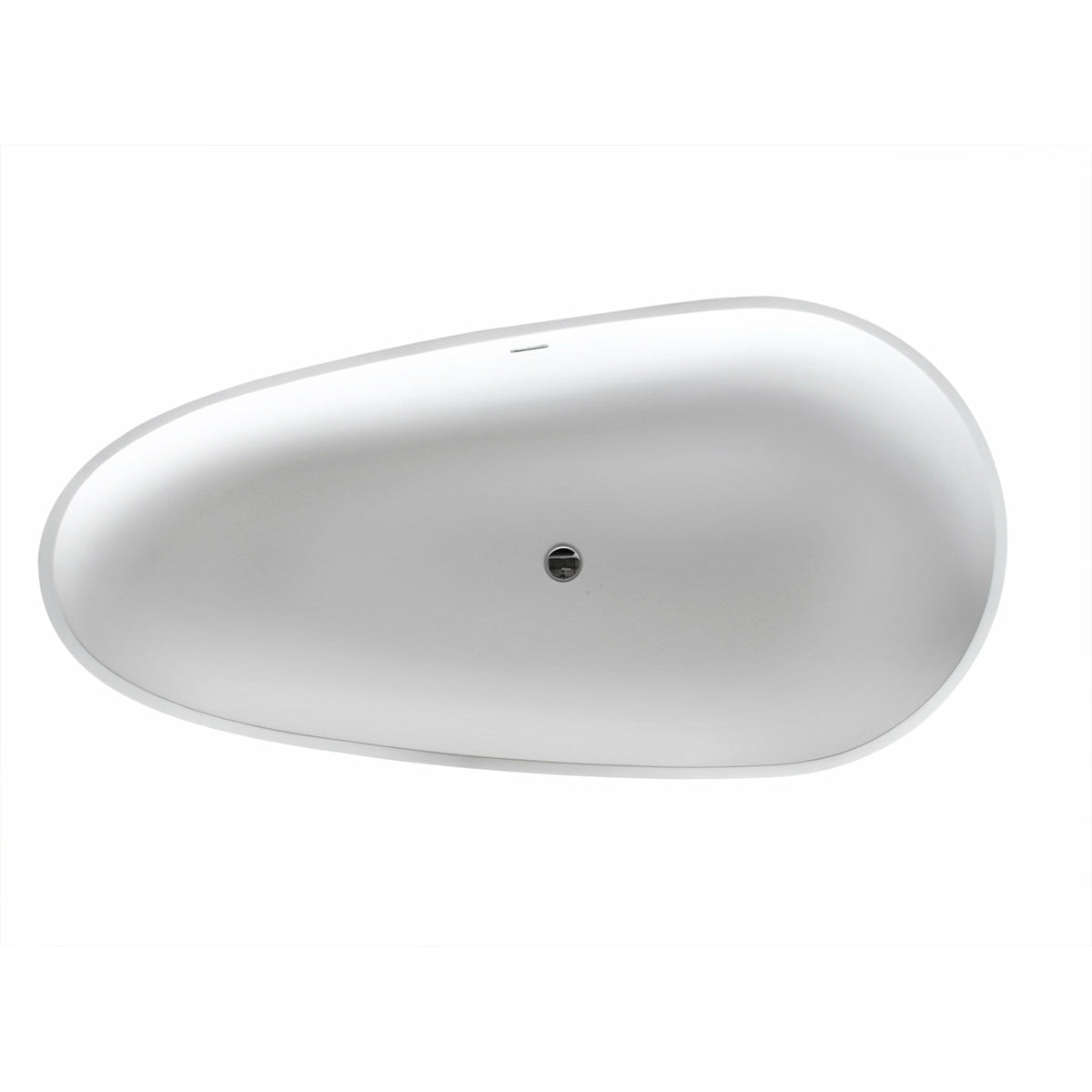 Anzzi Fiume 5.6 ft. Man-Made Stone Center Drain Freestanding Bathtub in Matte White FT-AZ502 - Vital Hydrotherapy