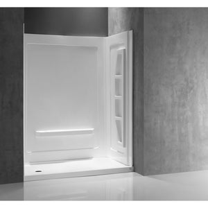 Anzzi Forum 3-piece DIY Friendly Alcove Shower Surround in White SW-AZ0 - Lifestyle - Vital Hydrotherapy