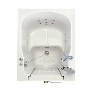Ella's Bubbles Front Entry 32"x40" Acrylic Walk-In Bathtub with Outward Swing Door, 2 Piece Fast Fill Faucet, 2"  Drain OAF3240 - Vital Hydrotherapy