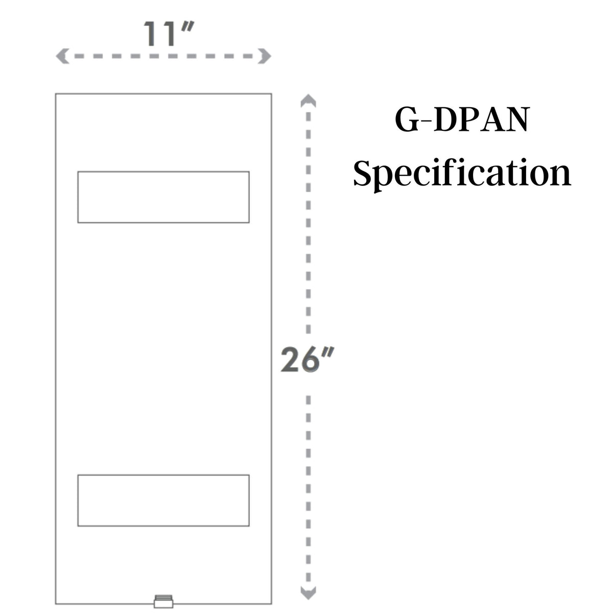 SteamSpa Stainless Steel Water Collecting and Drainage Pan G-DPAN Specification Drawing - Vital Hydrotherapy