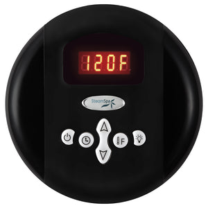 SteamSpa Programmable Control Panel with Presets - Matte Black - Digital readout display and soft touch keypad - G-SC-200 - Vital Hydrotherapy