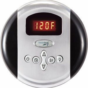 SteamSpa Programmable Control Panel with Presets - Polished chrome - Digital readout display and soft touch keypad - G-SC-200 - Vital Hydrotherapy