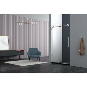 Legion Furniture GD9046-48 46"- 48" Single Sliding Shower Door Set With Hardware - Glass Type: Clear - Stainless Steel Construction - Steel Rollers Closing - Overall Size: 48″ W X 75″ H - Lifestyle setting - GD9046-48 - Vital Hydrotherapy