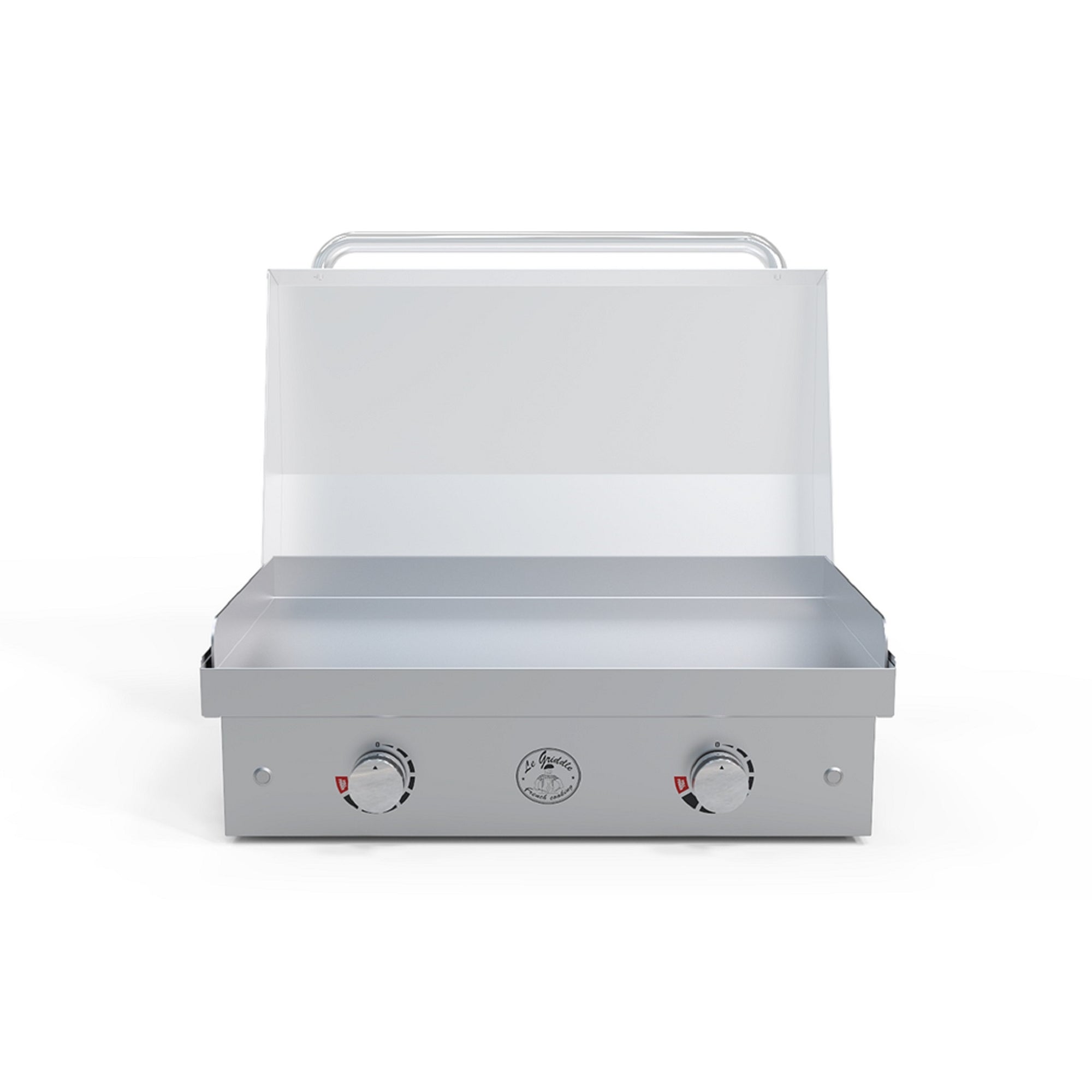 Le Griddle-2 burner electric - 304 Stainless Steel Construction in a white background front view