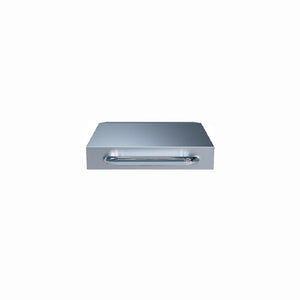 Lid for Wee Griddle - 304 stainless steel – brush finish, Handle Included and Bracket in a white background, front view