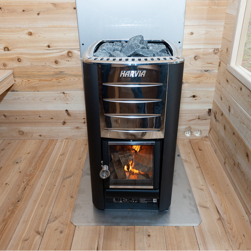 Dundalk Canadian Timber Georgian Cabin Sauna CTC88W - Eastern White Cedar - Harvia heater