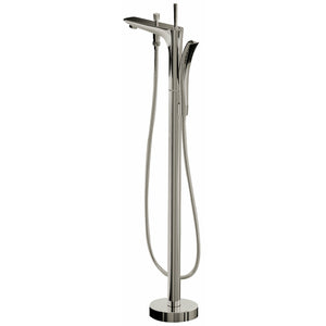Anzzi Kase Series 1-Handle Freestanding Claw Foot Tub Faucet with Hand Shower in Brushed Nickel FS-AZ0029BN - Vital Hydrotherapy