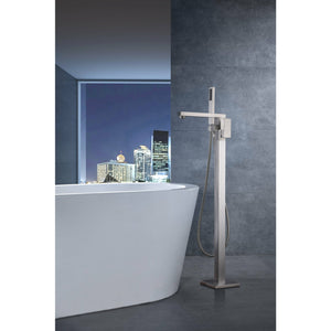Anzzi Khone 2-Handle Claw Foot Tub Faucet with Hand Shower (Brushed Nickel) - Solid Brass Valves - FS-AZ0037 - Lifestyle - Vital Hydrotherapy