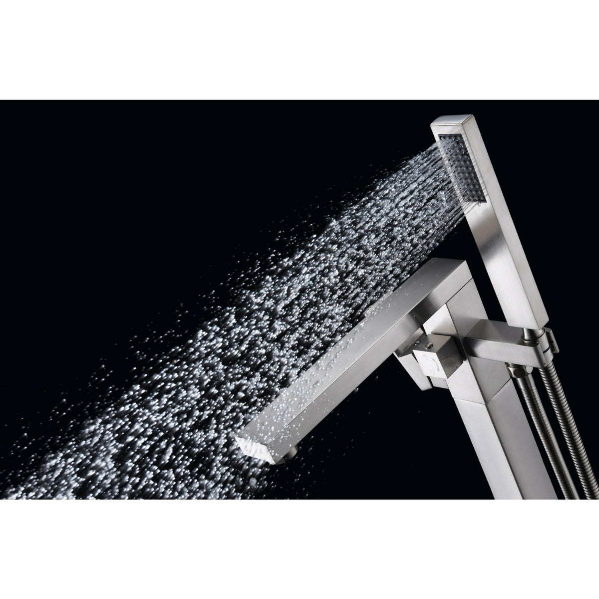 Anzzi Khone 2-Handle Claw Foot Tub Faucet with Hand Shower (Brushed Nickel) - Solid Brass Valves - FS-AZ0037 - Vital Hydrotherapy