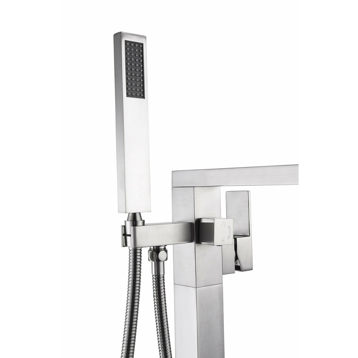 Anzzi Khone 2-Handle Claw Foot Tub Faucet with Hand Shower (Brushed Nickel) - Solid Brass Valves - FS-AZ0037 - Lifestyle - Vital Hydrotherapy