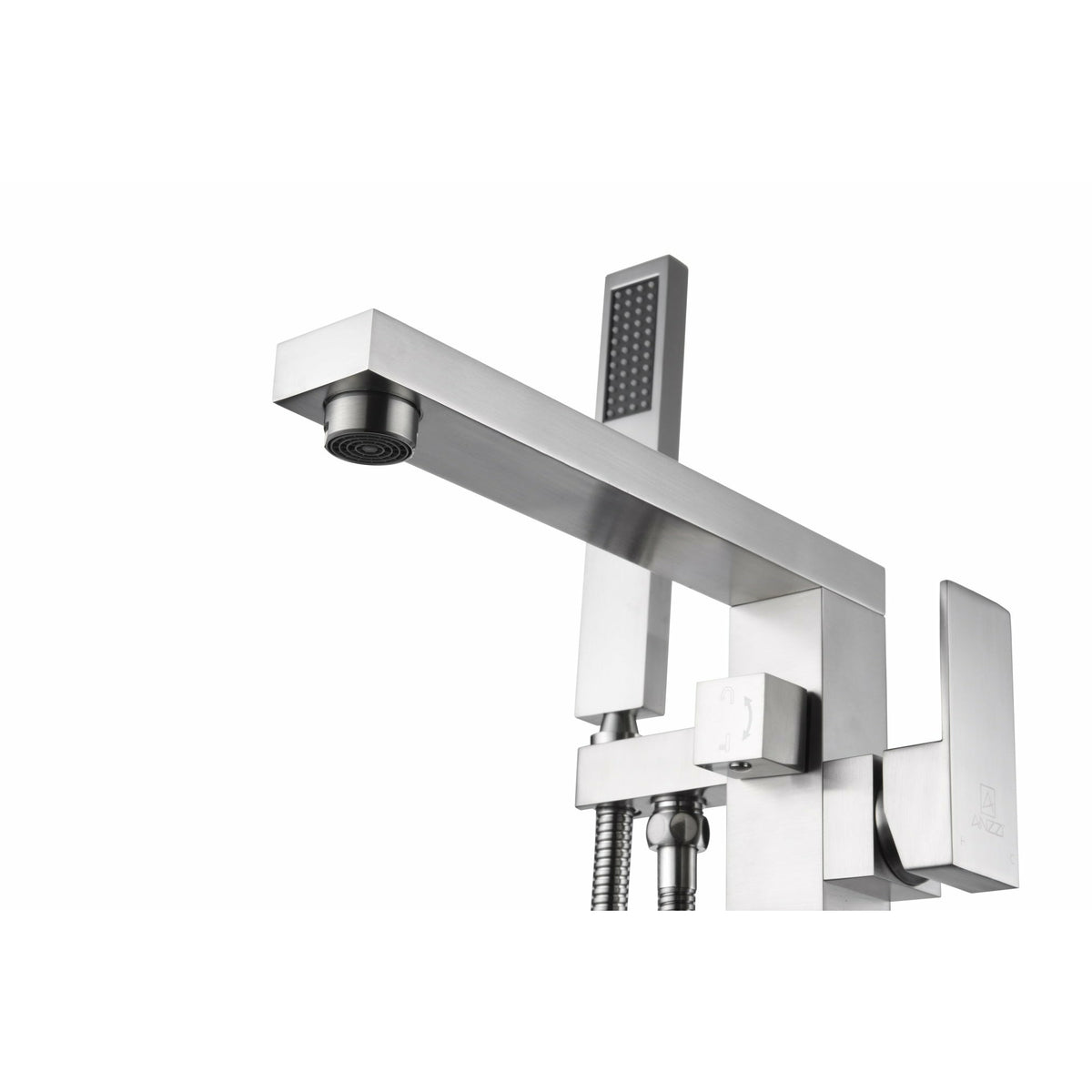 Anzzi Khone 2-Handle Claw Foot Tub Faucet with Hand Shower (Brushed Nickel) - Solid Brass Valves - FS-AZ0037 - Lifestyle - Vital Hydrotherapy