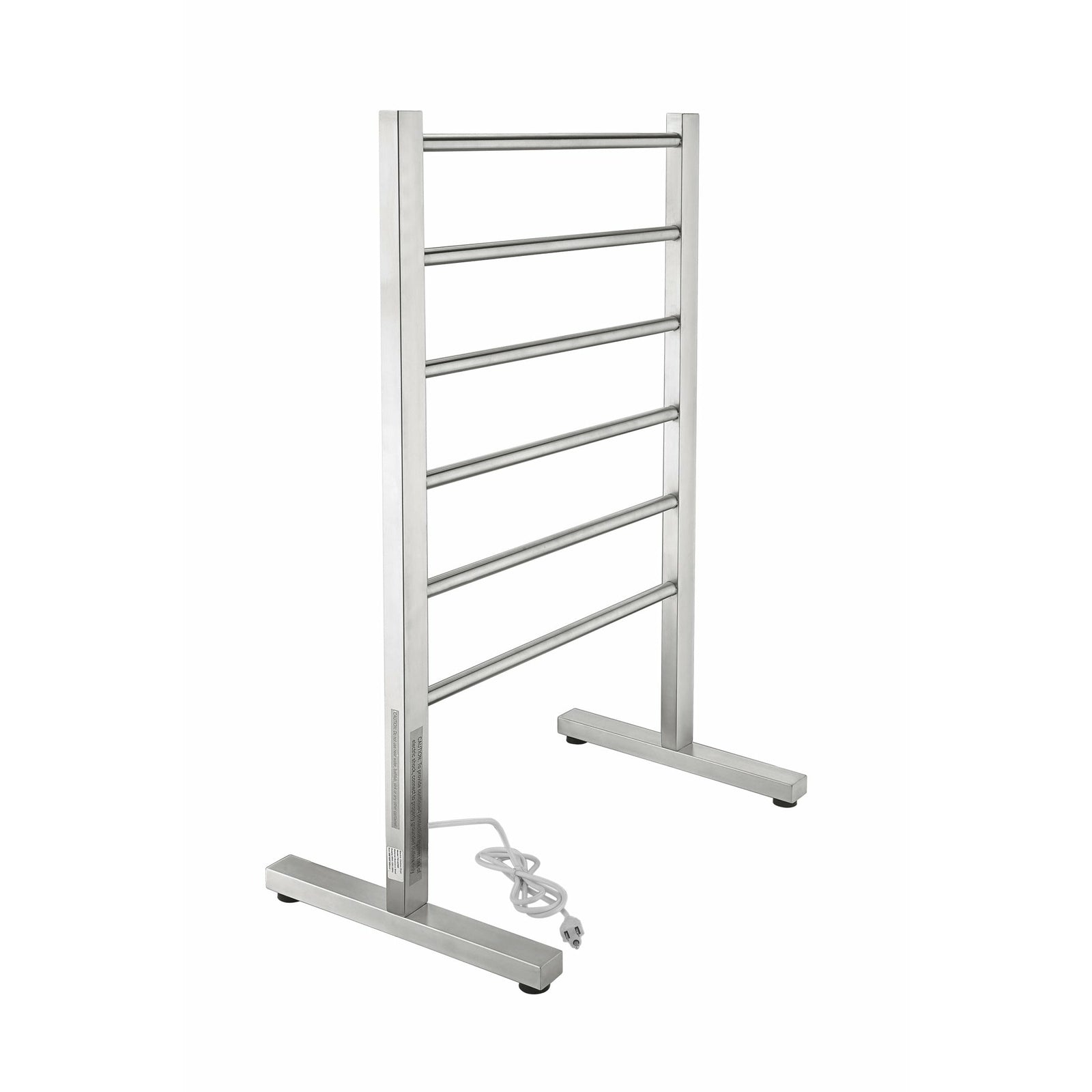 Anzzi Kiln Series 6-Bar Stainless Steel Floor Mounted Electric Towel Warmer Rack (Brushed Nickel) TW-AZ068 - Vital Hydrotherapy