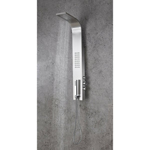 Anzzi King 48 in. Full Body Shower Panel with Heavy Rain Shower and Spray Wand in Brushed Steel SP-AZ8105 - Lifestyle - Vital Hydrotherapy